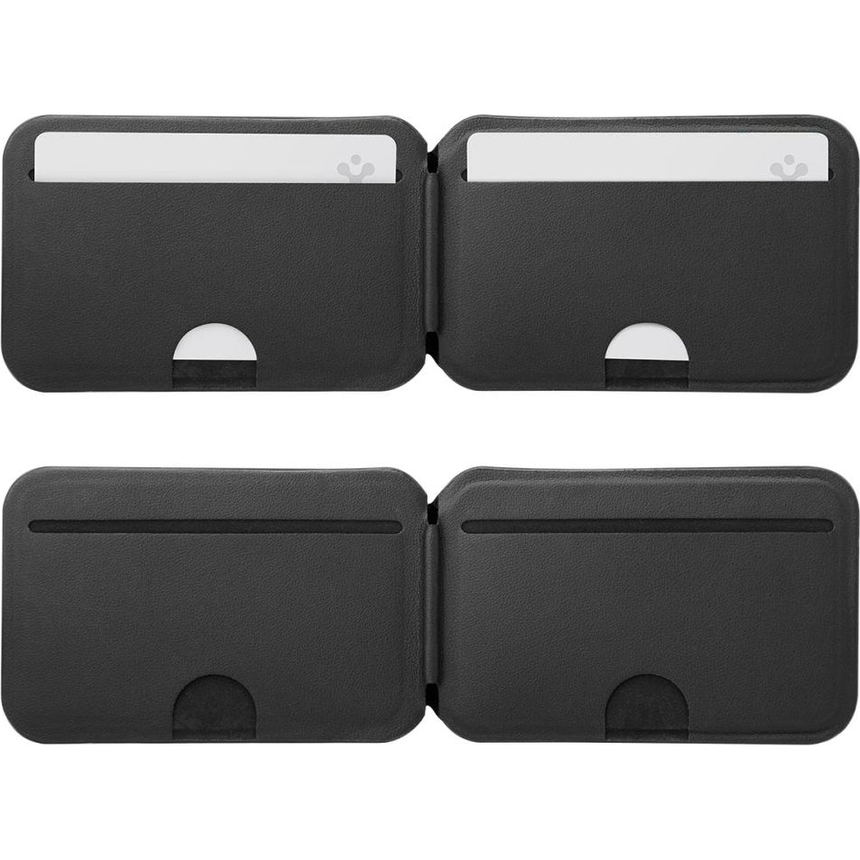 Kartenetui mit Ständer Spigen Slim Fold Mag S314-4 mit MagSafe, Schwarz