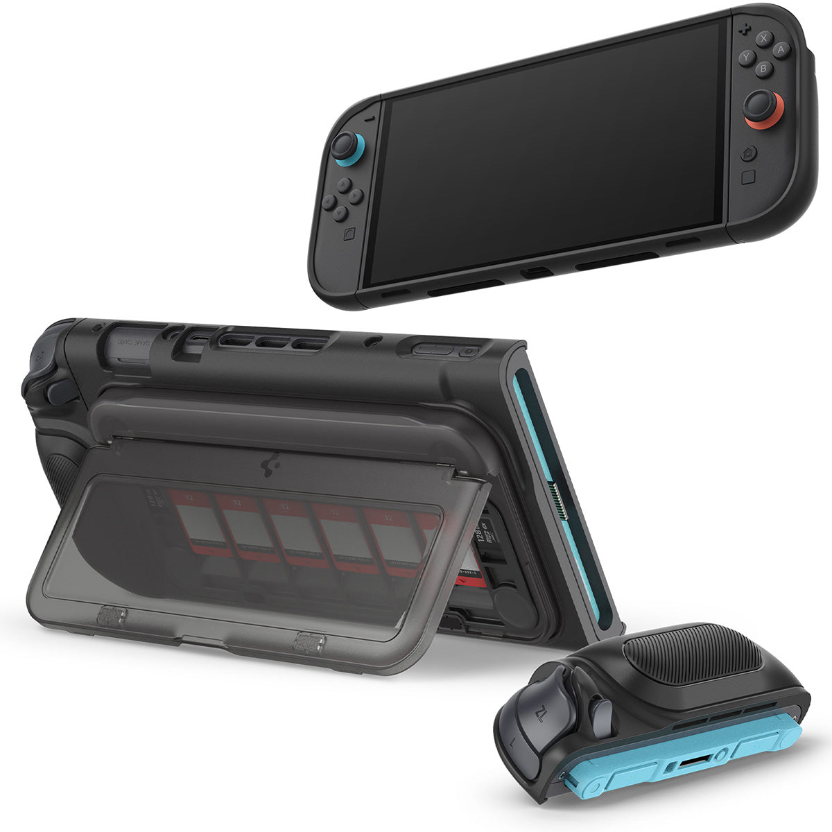 Hülle für Nintendo Switch 2, Spigen Snap Switch, Schwarz