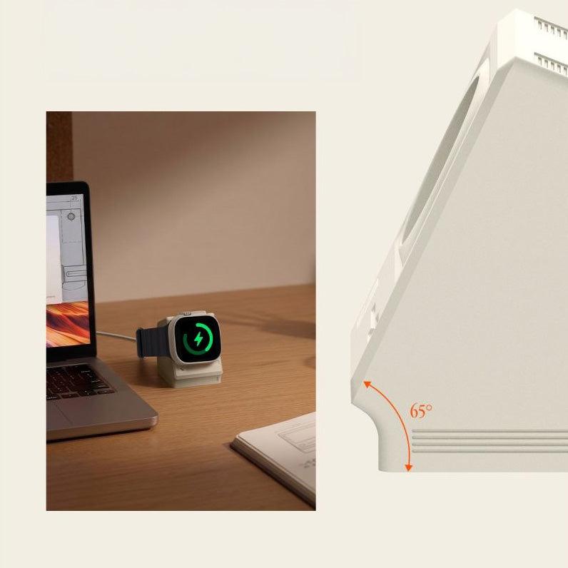 Dockingstation für Apple Watch Ladegerät, Spigen Classic LS Stand, Beige