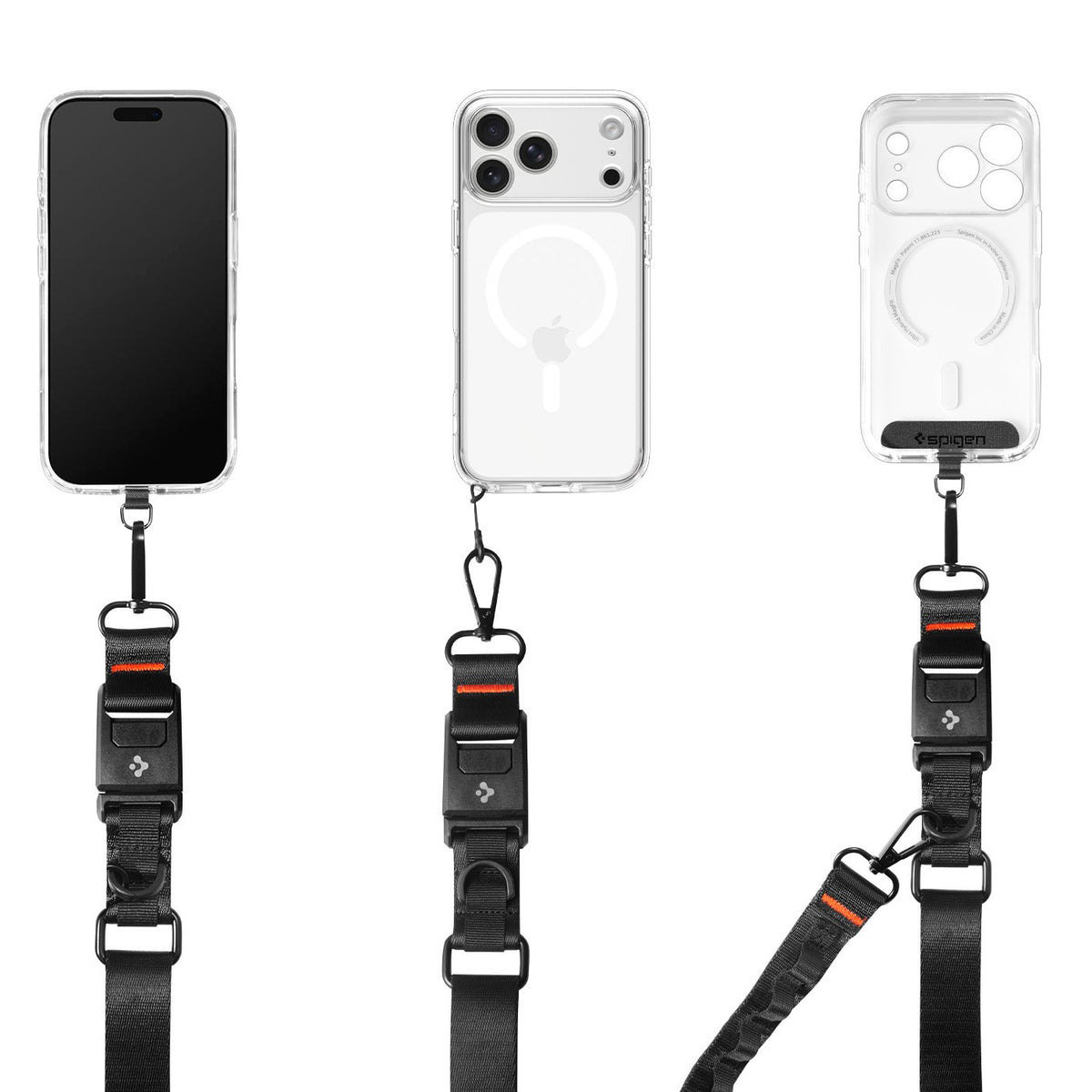 Hals-/Handgelenkband für Smartphone, Spigen Tag Strap DA30M, Schwarz
