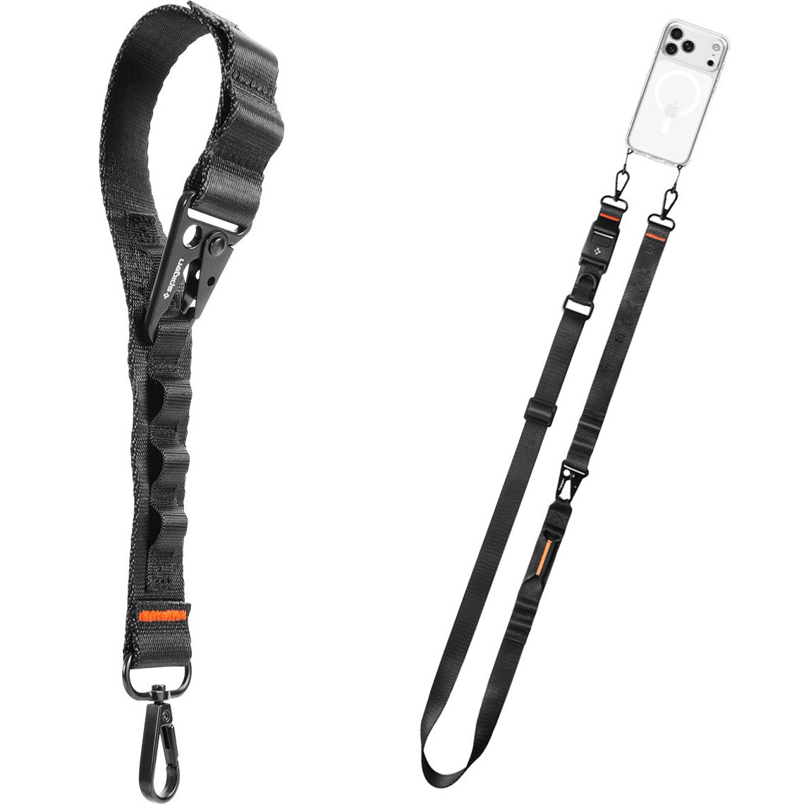 Hals-/Handgelenkband für Smartphone, Spigen Tag Strap DA30M, Schwarz