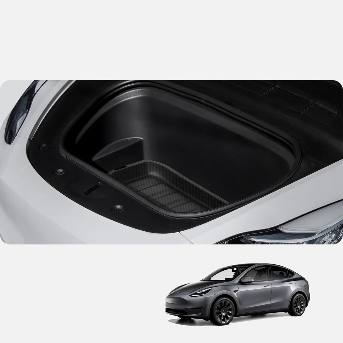 Kofferraummatte vorne für Tesla Model Y, Spigen Car Mat Front Trunk, Schwarz