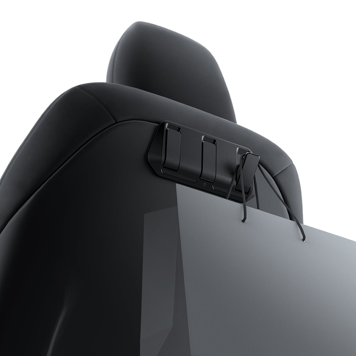 Autositzhaken unter den Kopfstützen für Tesla Model 3 / Y, Spigen Car Seat Hook Holder, Schwarz