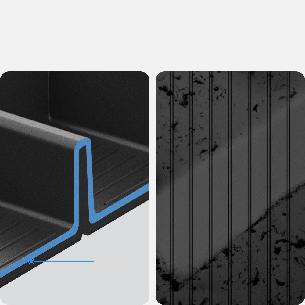 Auto-Organizer für Tesla Model 3 Highland 2024, Spigen Console Organizer Tray, Schwarz