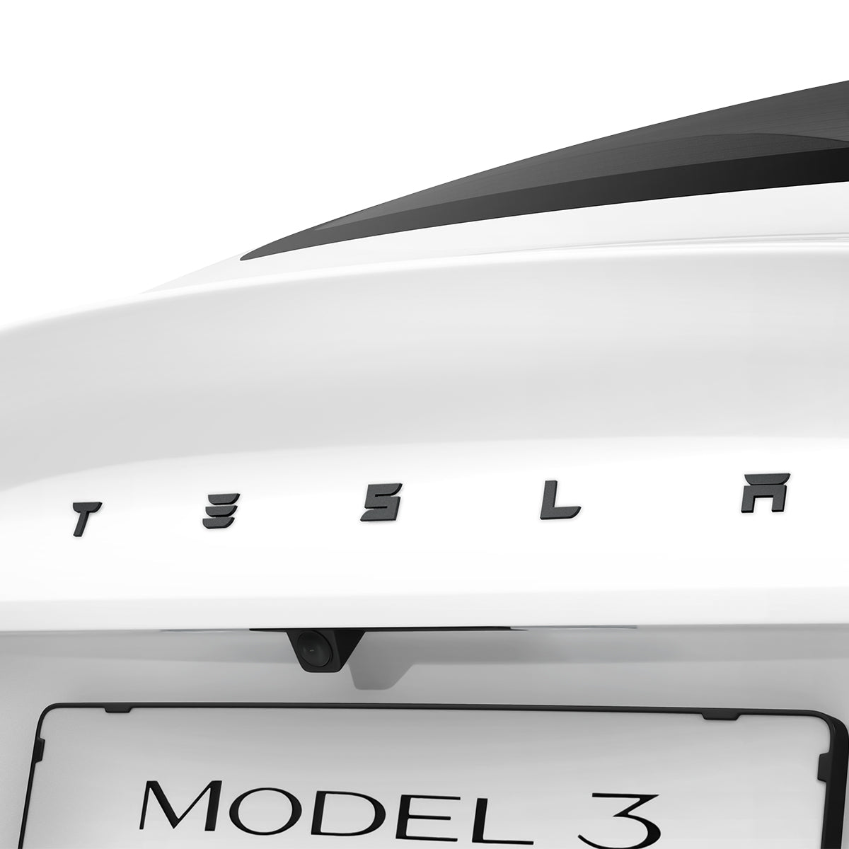 Schutzabdeckung für Heckklappen-Emblem/Markierung für Tesla Model 3 Highland 2024-25, Spigen, Schwarz