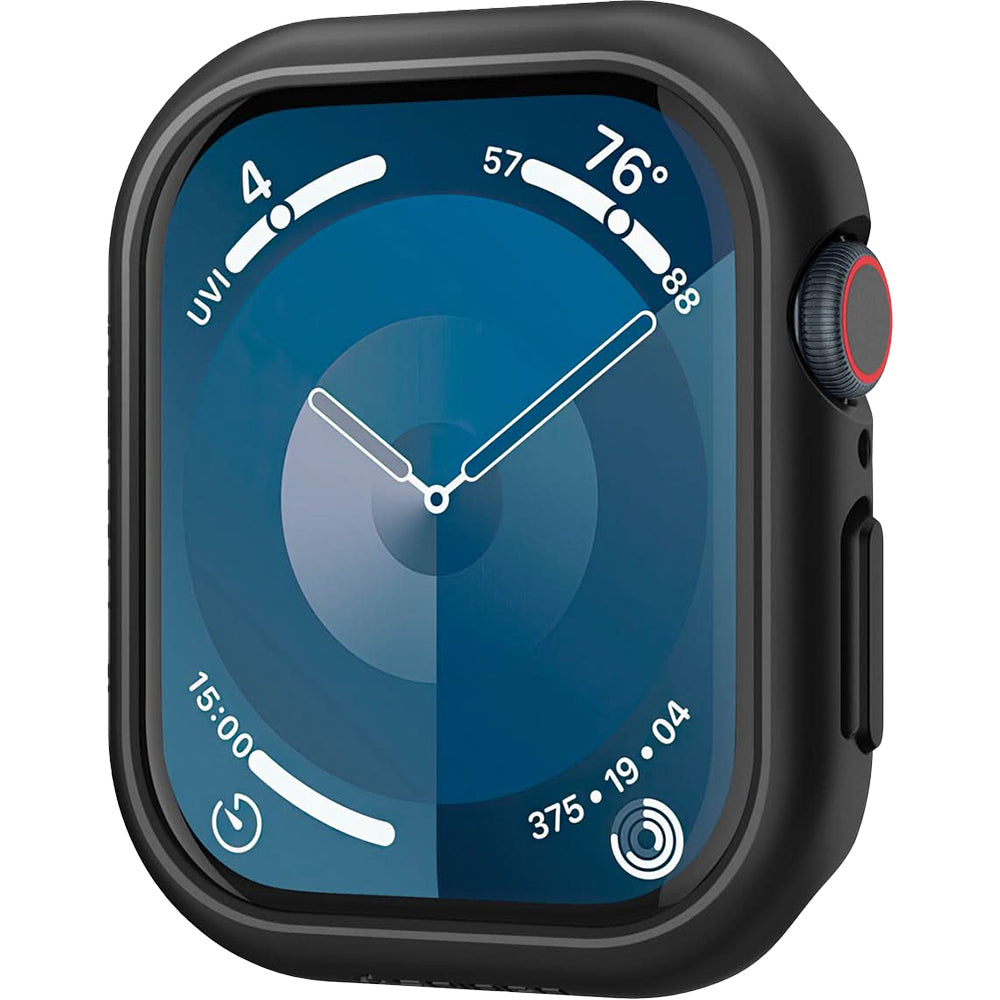 Schutzhülle für Apple Watch 10 42 mm, Spigen Thin Fit, Schwarz