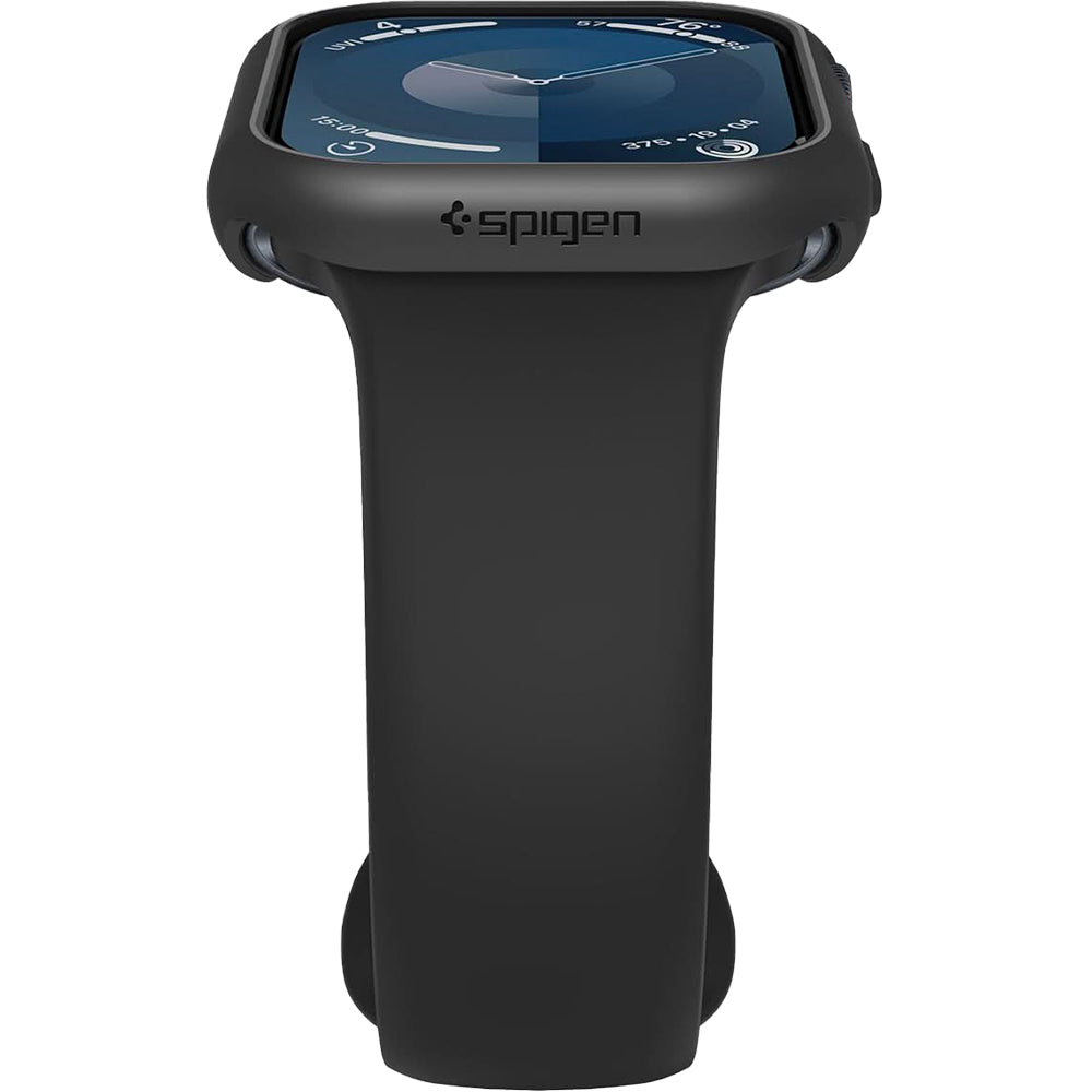 Schutzhülle für Apple Watch 10 42 mm, Spigen Thin Fit, Schwarz