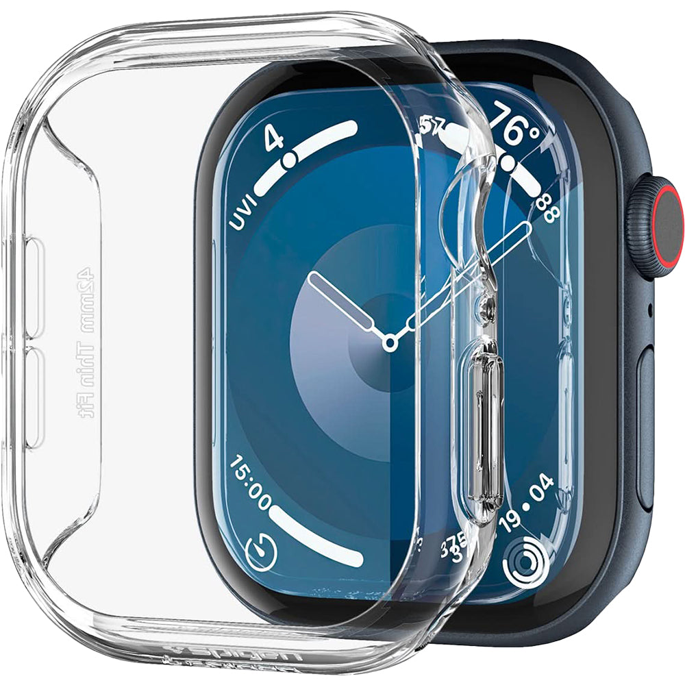 Schutzhülle für Apple Watch 10 42 mm, Spigen Thin Fit, Transparent
