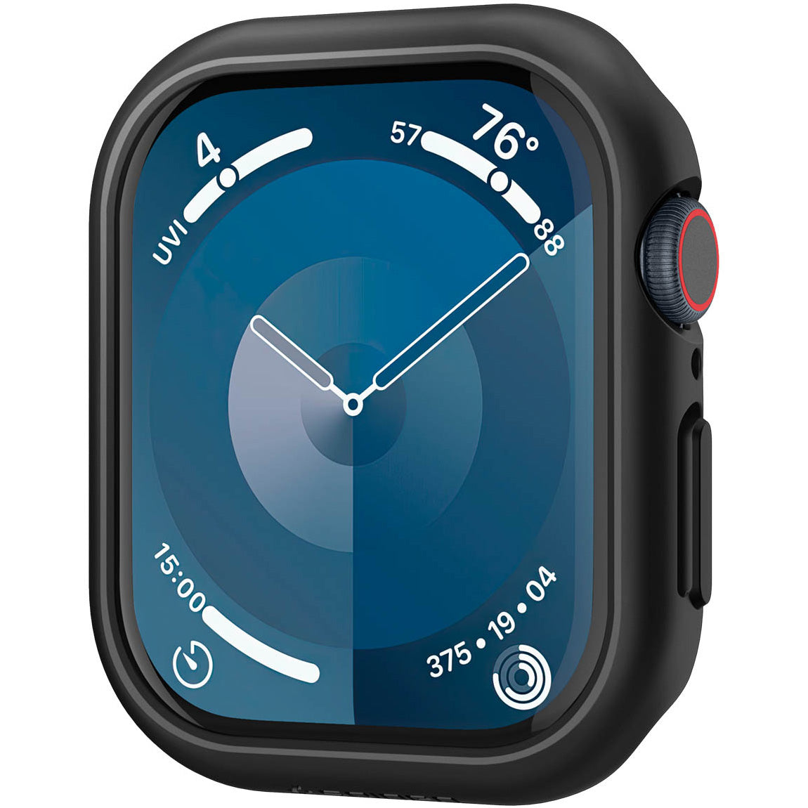 Schutzhülle für Apple Watch 11 / 10 46 mm, Spigen Thin Fit, Schwarz
