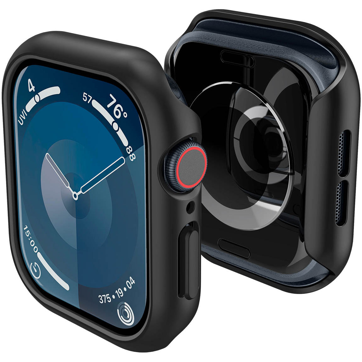 Schutzhülle für Apple Watch 11 / 10 46 mm, Spigen Thin Fit, Schwarz