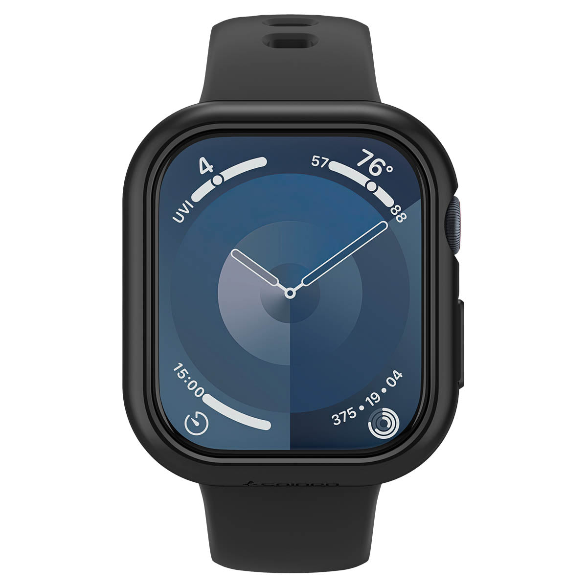 Schutzhülle für Apple Watch 11 / 10 46 mm, Spigen Thin Fit, Schwarz