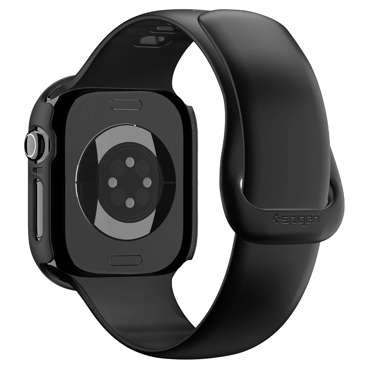 Schutzhülle für Apple Watch Series 12 42mm, Spigen Thin Fit, Schwarz (12/16)