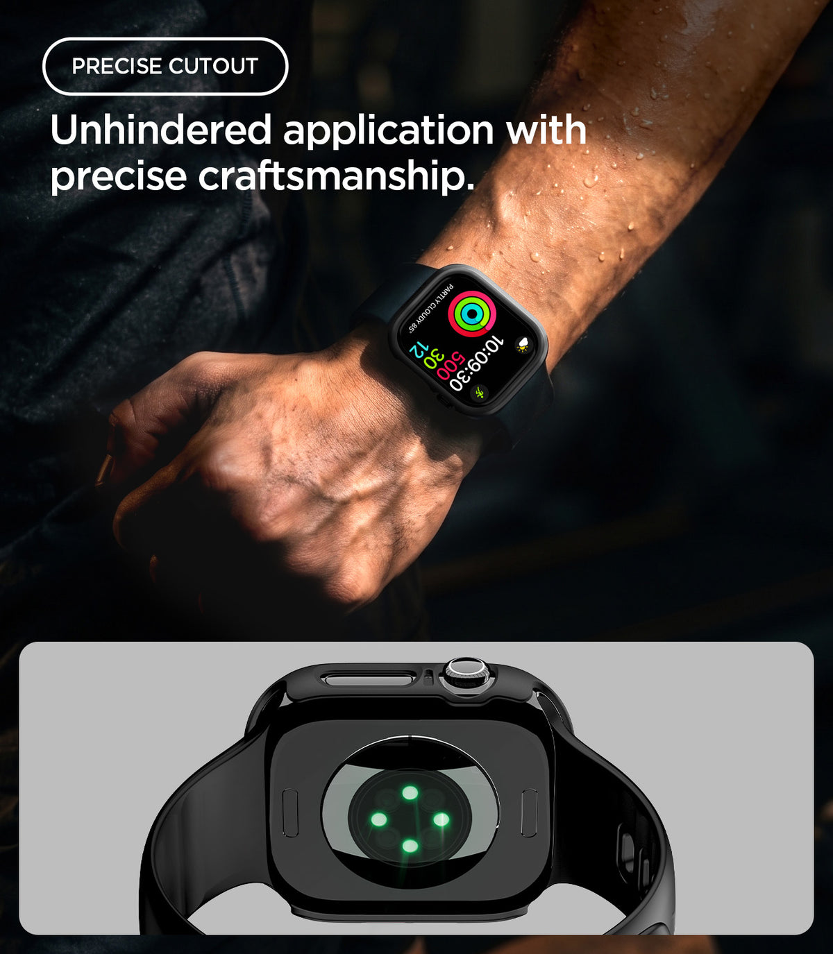 Schutzhülle für Apple Watch Series 12 46mm, Spigen Thin Fit, Schwarz (5/16)