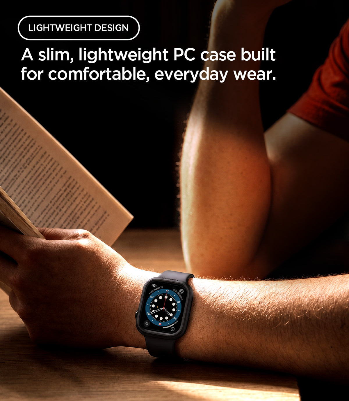 Schutzhülle für Apple Watch Series 12 46mm, Spigen Thin Fit, Schwarz (6/16)