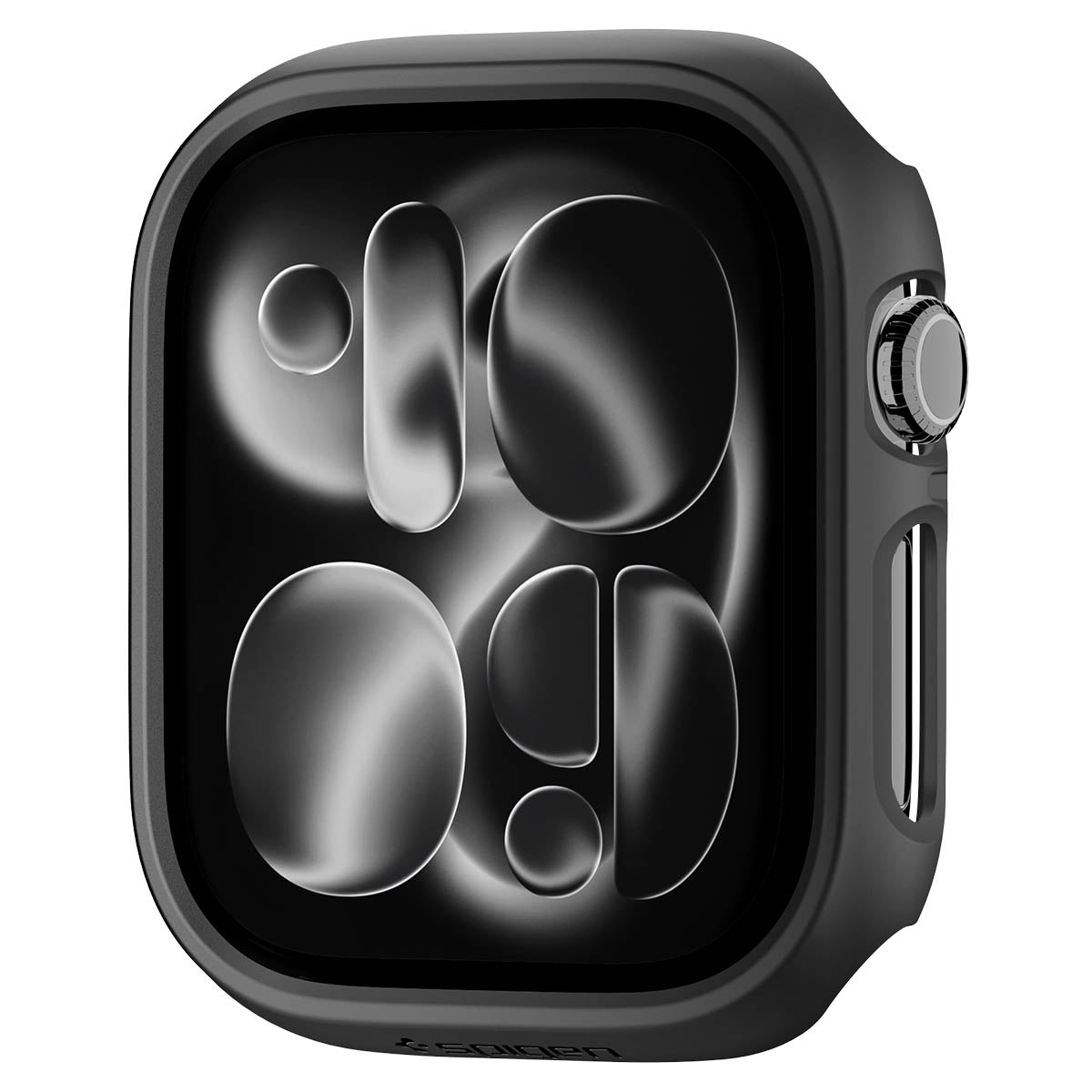 Schutzhülle für Apple Watch Series 12 46mm, Spigen Thin Fit, Schwarz (9/16)