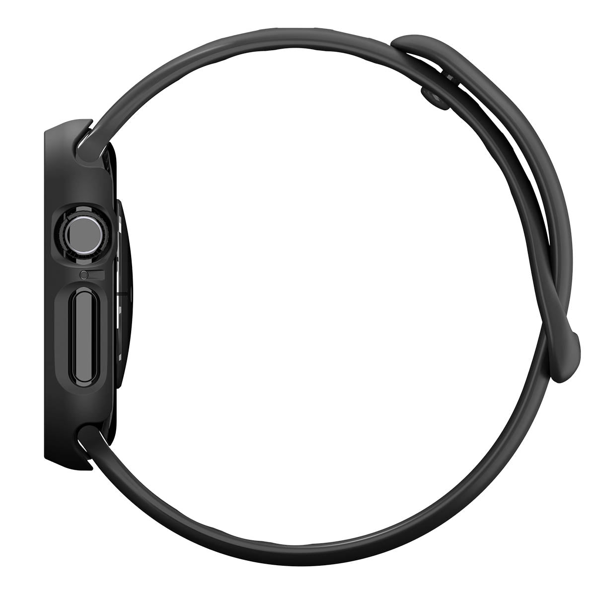 Schutzhülle für Apple Watch Series 12 46mm, Spigen Thin Fit, Schwarz (15/16)