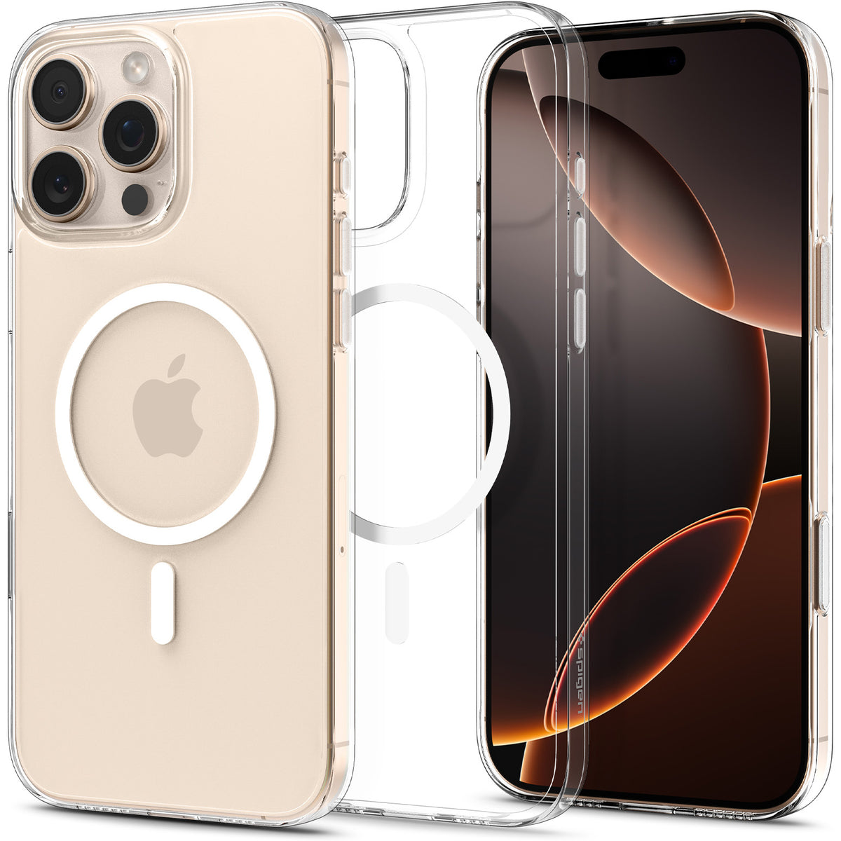 Handyhülle für iPhone 16 Pro Max, Spigen Thin Fit T Mag (CC) mit MagSafe, Transparent-Weiß