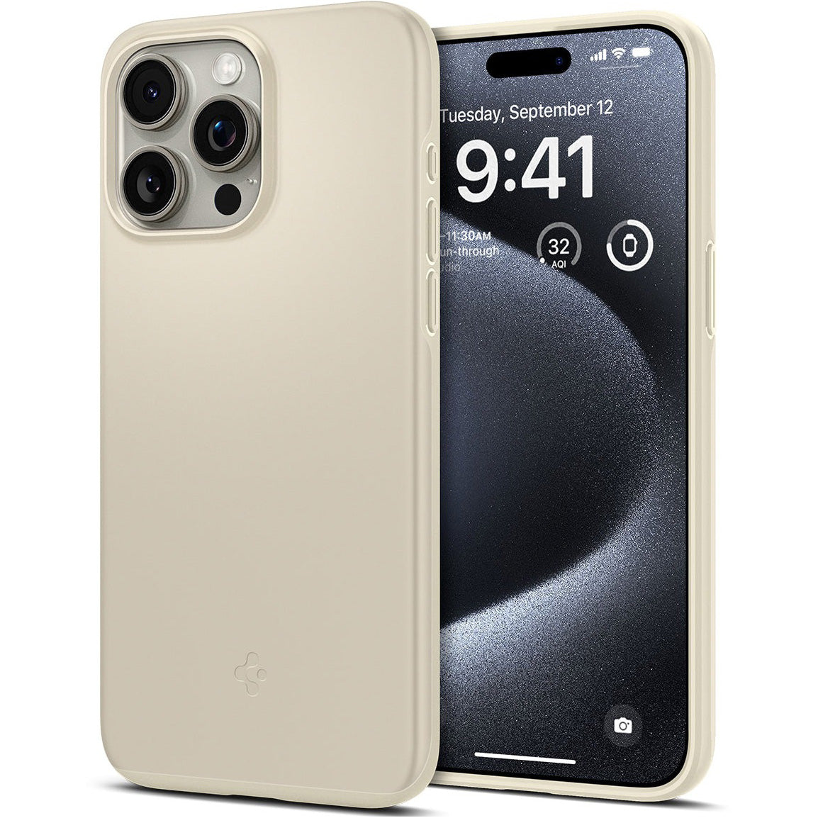 Schutzhülle Spigen Thin Fit für Apple iPhone 15 Pro, Beige