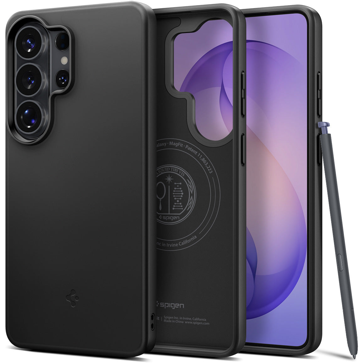 Handyhülle für Galaxy S26 Ultra, Spigen Thin Fit Mag mit MagSafe, Schwarz