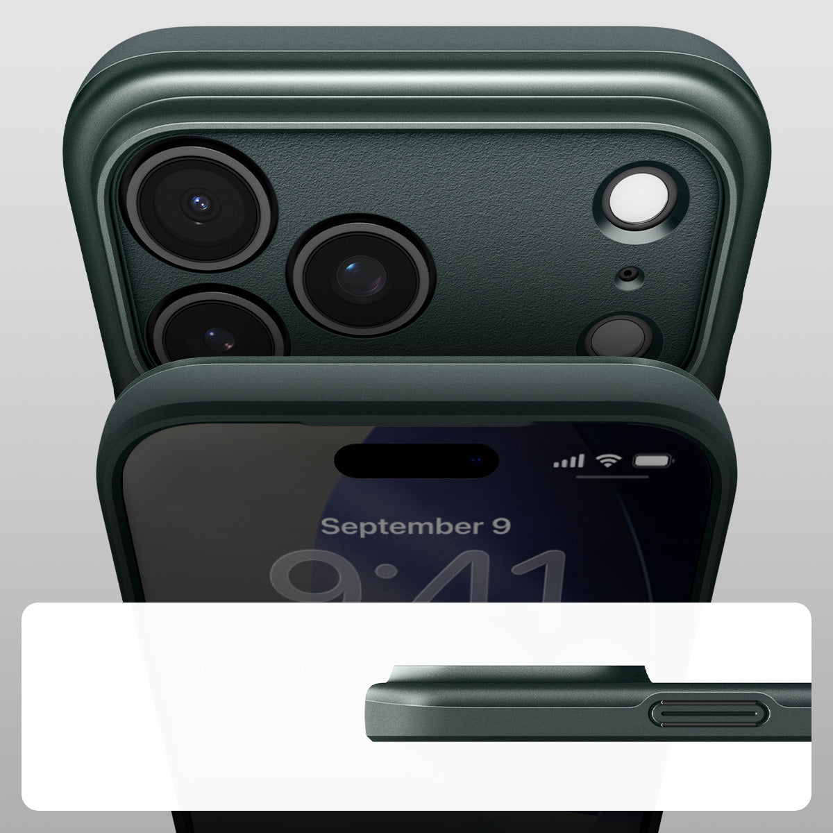 Handyhülle für iPhone 17 Pro Max, Spigen Thin Fit Mag mit MagSafe, Grün
