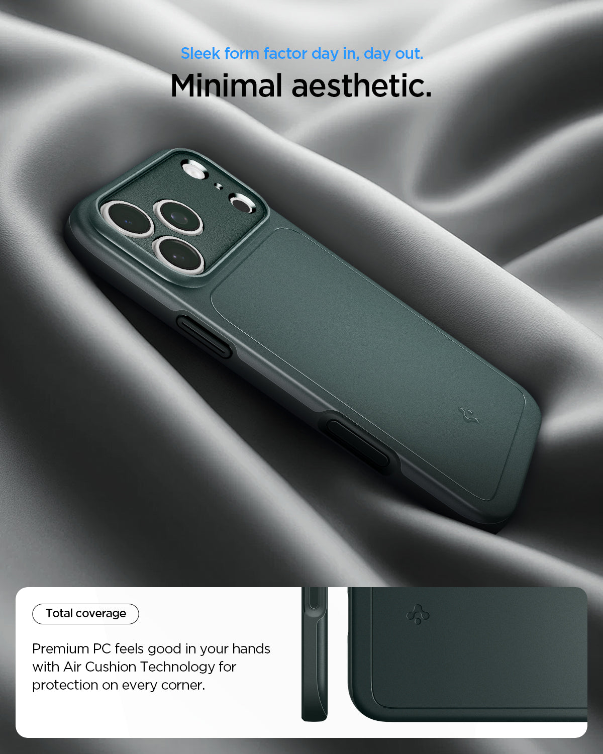Handyhülle für iPhone 18 Pro, Spigen Thin Fit Mag mit MagSafe, Grün (3/15)