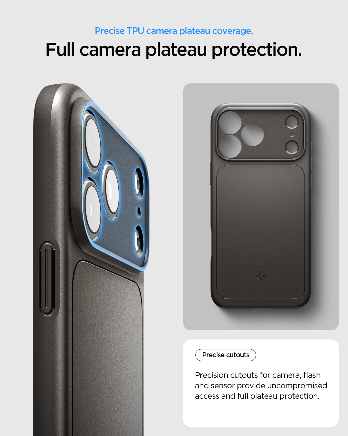 Handyhülle für iPhone 18 Pro, Spigen Thin Fit Mag mit MagSafe, Grau (2/15)
