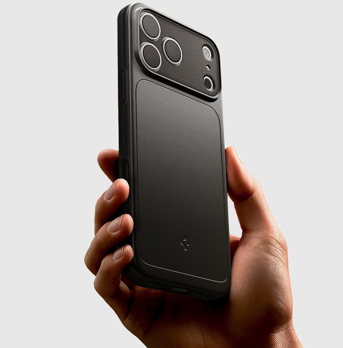 Handyhülle für iPhone 18 Pro, Spigen Thin Fit Mag mit MagSafe, Grau (7/15)