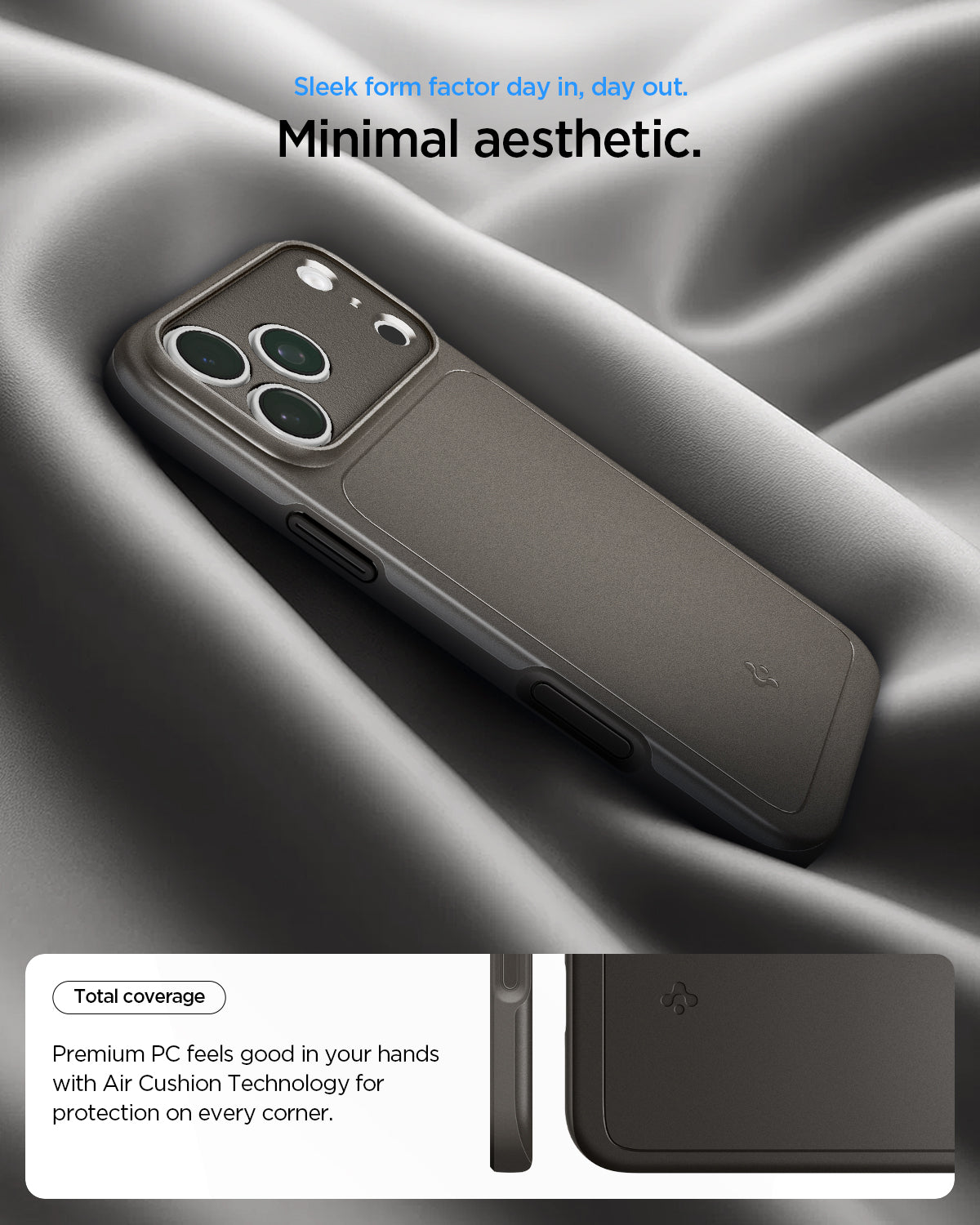 Handyhülle für iPhone 18 Pro Max, Spigen Thin Fit Mag mit MagSafe, Grau (3/15)