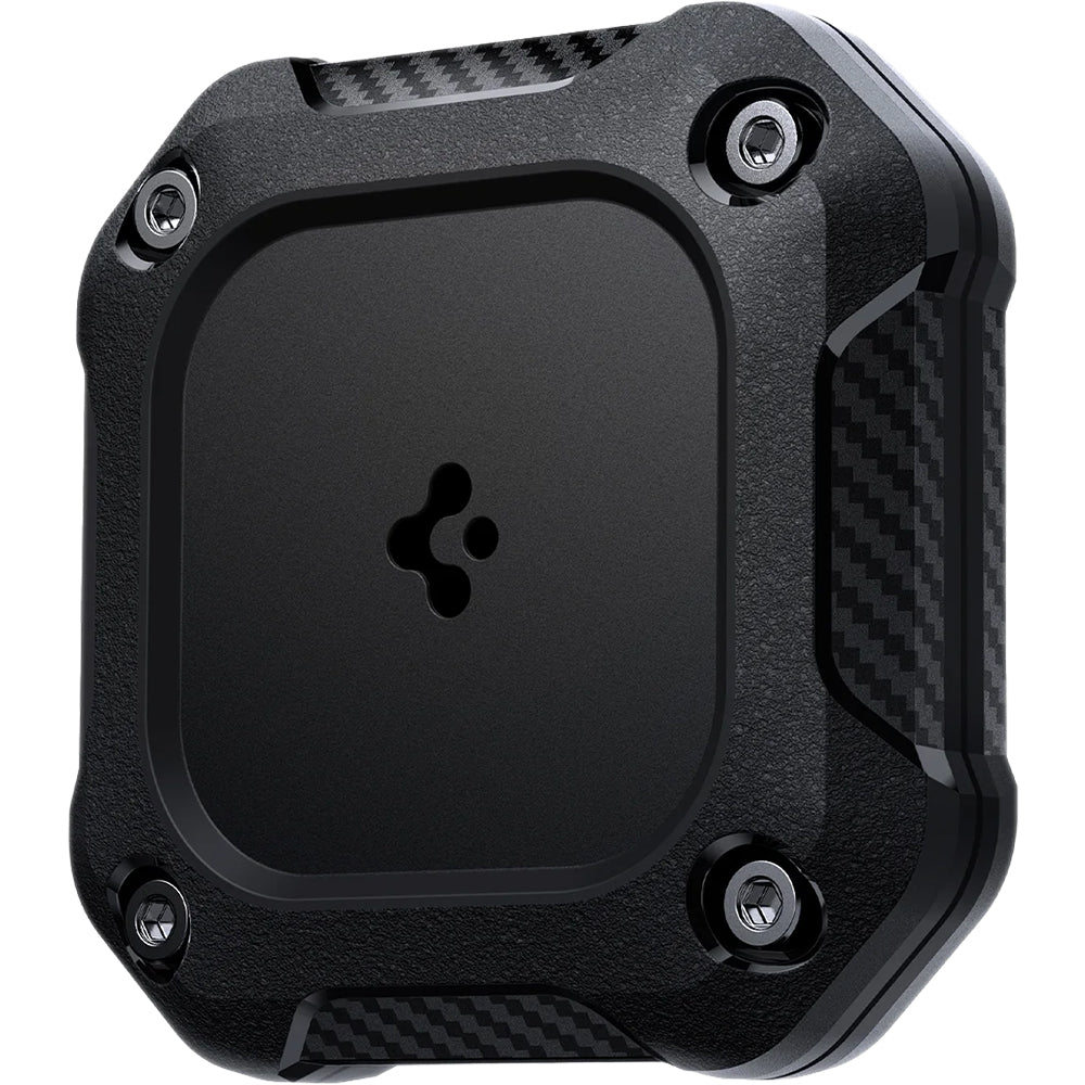 Robustes, wasserdichtes Etui für Apple AirTag, Spigen Tough Armor, Schwarz