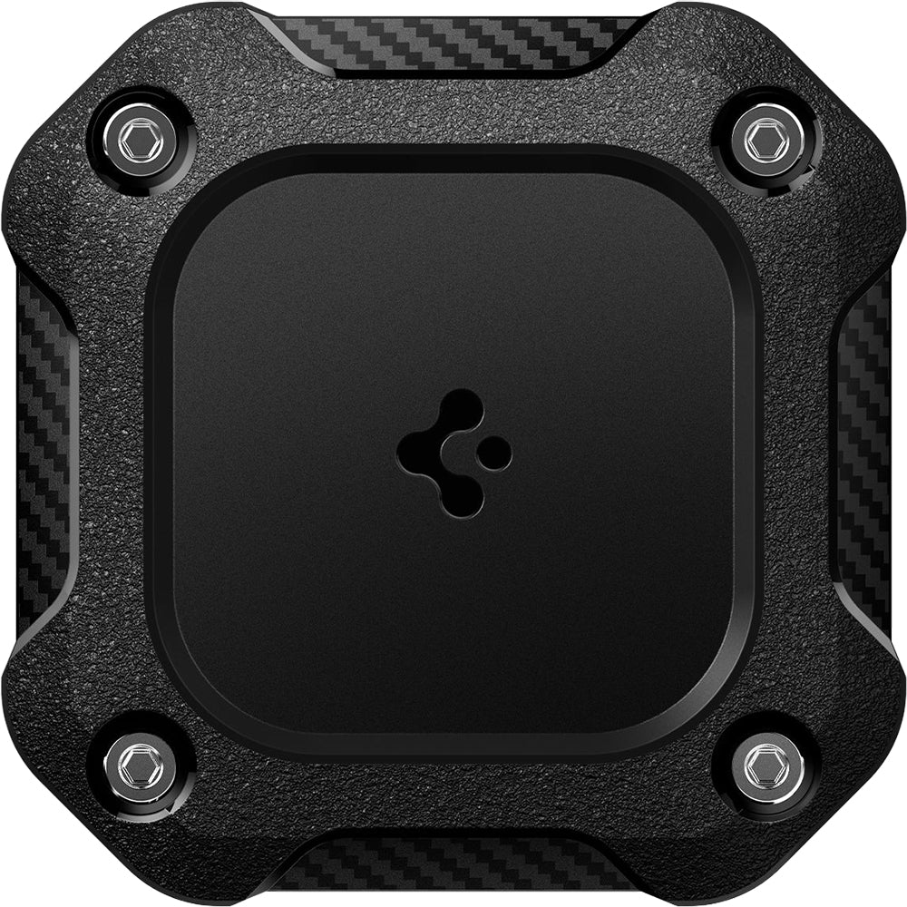 Robustes, wasserdichtes Etui für Apple AirTag, Spigen Tough Armor, Schwarz