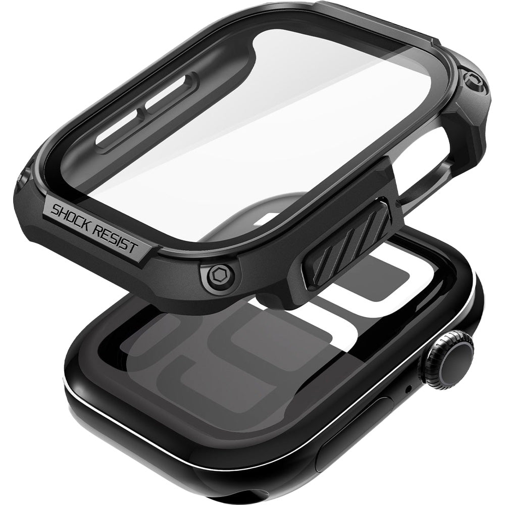 Schutzhülle mit Glas für Apple Watch 10 46 mm, Spigen Tough Armor SP, Schwarz