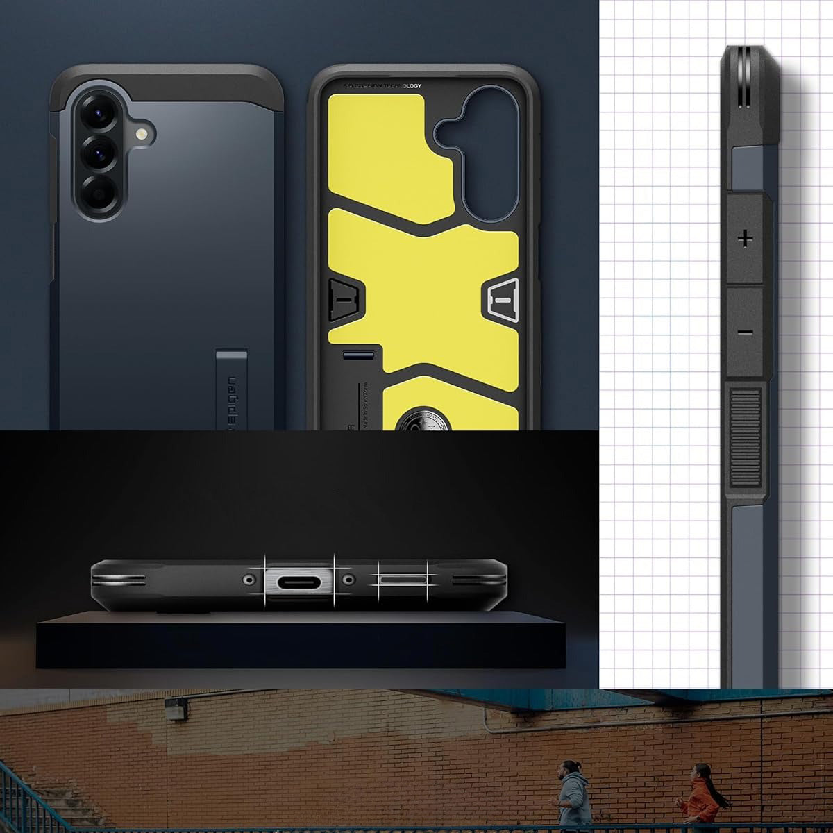 Handyhülle für Galaxy A56 5G, Spigen Tough Armor, Dunkelblau
