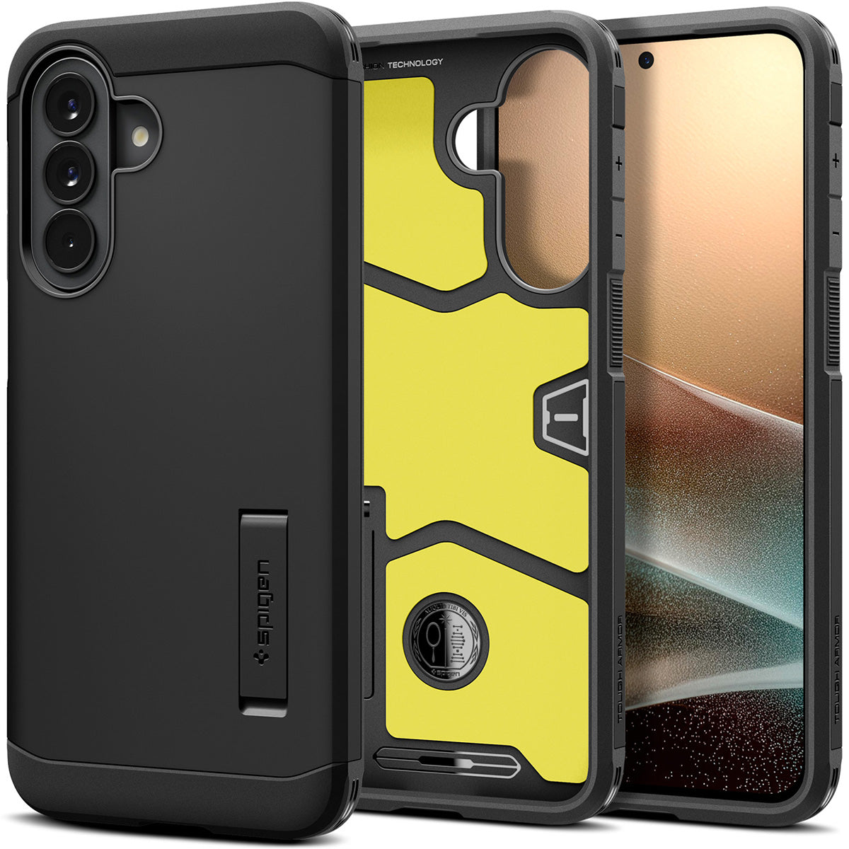 Handyhülle für Galaxy A57 5G, Spigen Tough Armor, Schwarz