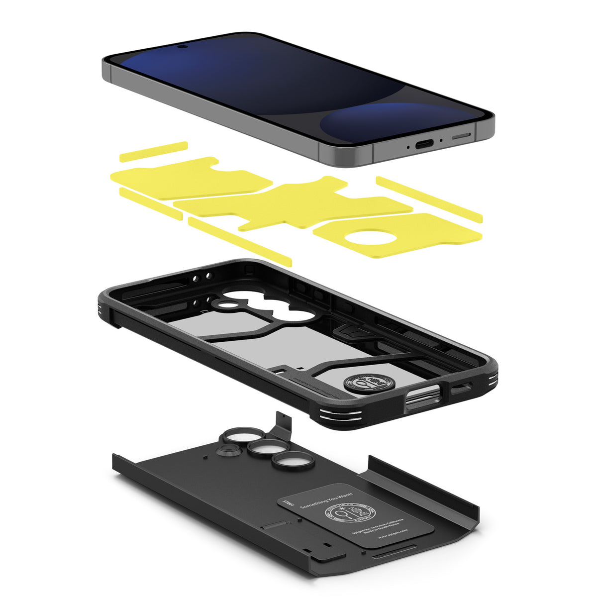 Handyhülle für Galaxy S24 FE, Spigen Tough Armor, Schwarz