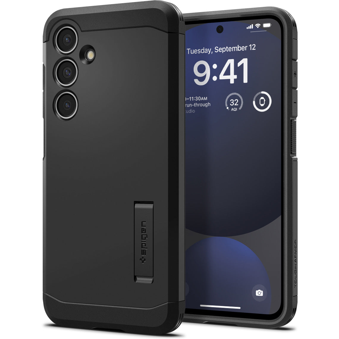 Handyhülle für Galaxy S24 FE, Spigen Tough Armor, Schwarz