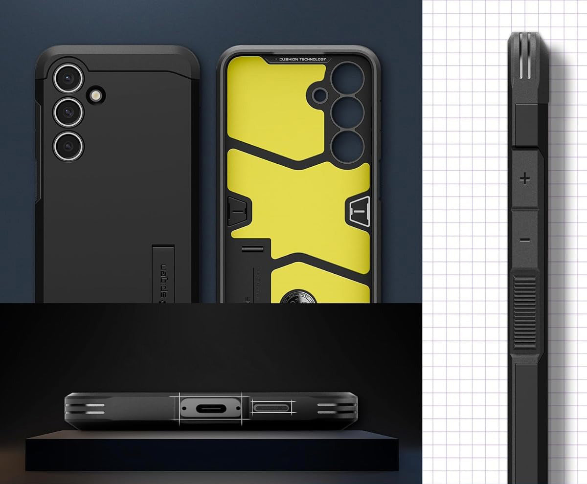 Handyhülle für Galaxy S24 FE, Spigen Tough Armor, Schwarz