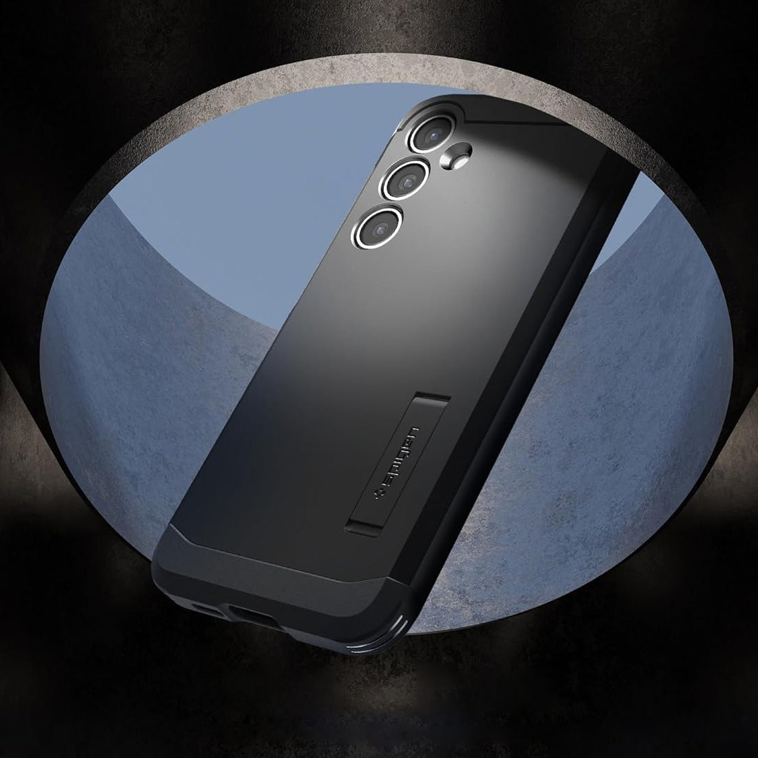Handyhülle für Galaxy S24 FE, Spigen Tough Armor, Schwarz