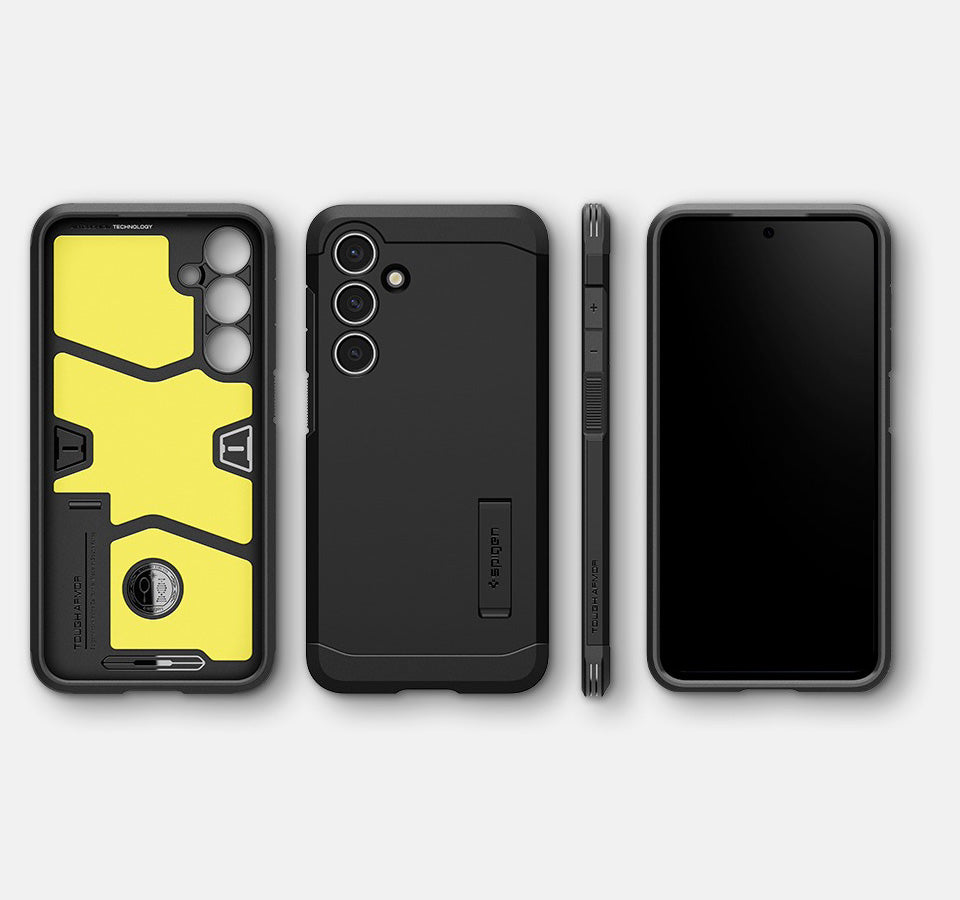 Handyhülle für Galaxy S24 FE, Spigen Tough Armor, Schwarz