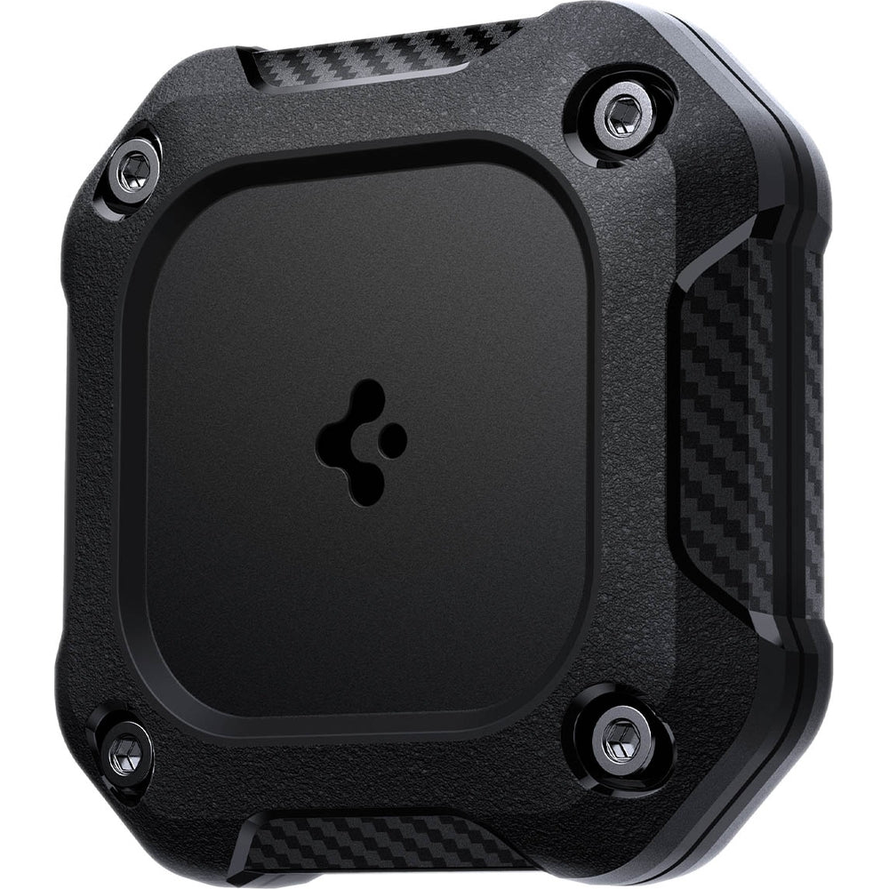 Hüllen-Set für Apple AirTag, Spigen Tough Armor IPX8, 4 Stück, Schwarz