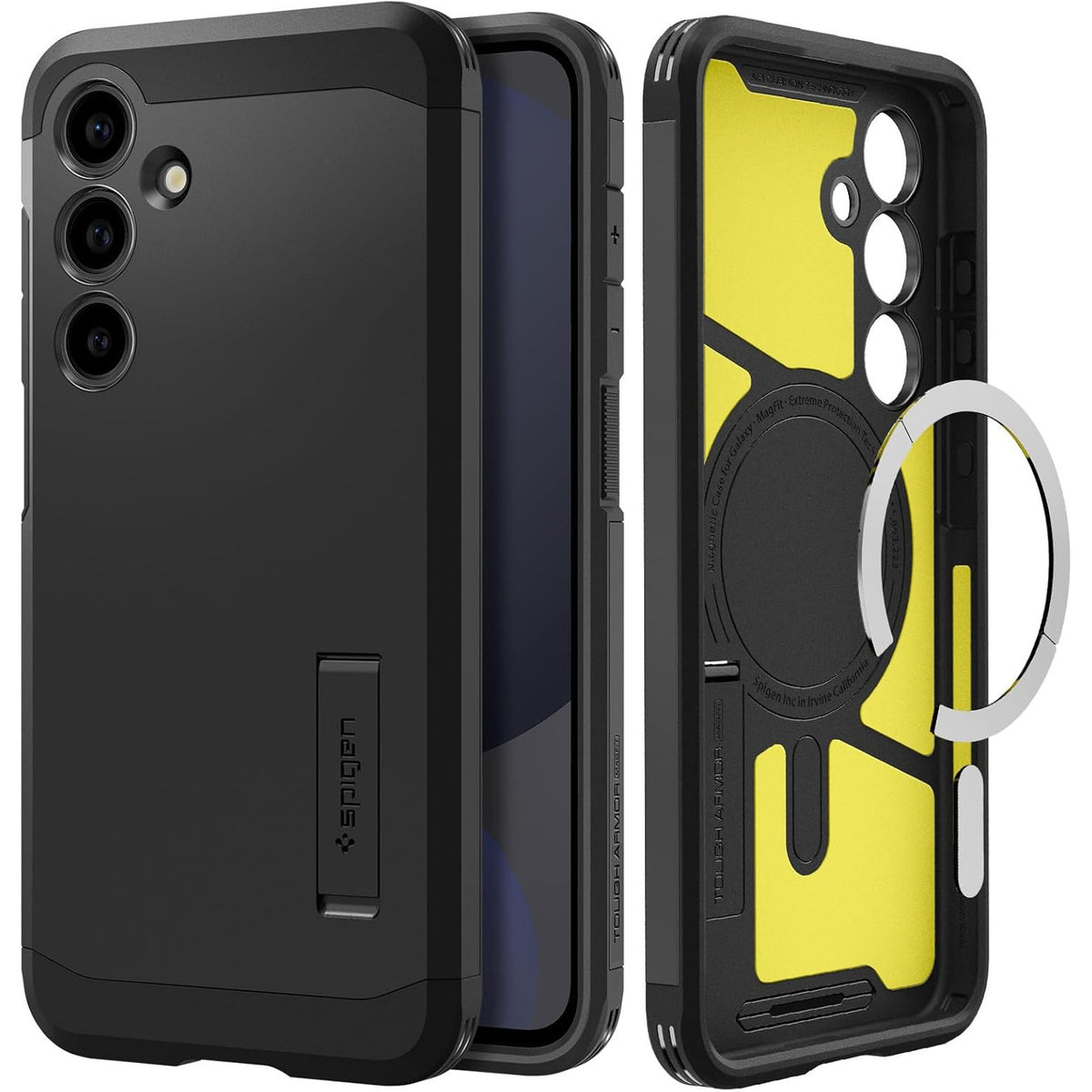 Handyhülle für Galaxy S24 FE, Spigen Tough Armor Mag mit MagSafe, Schwarz