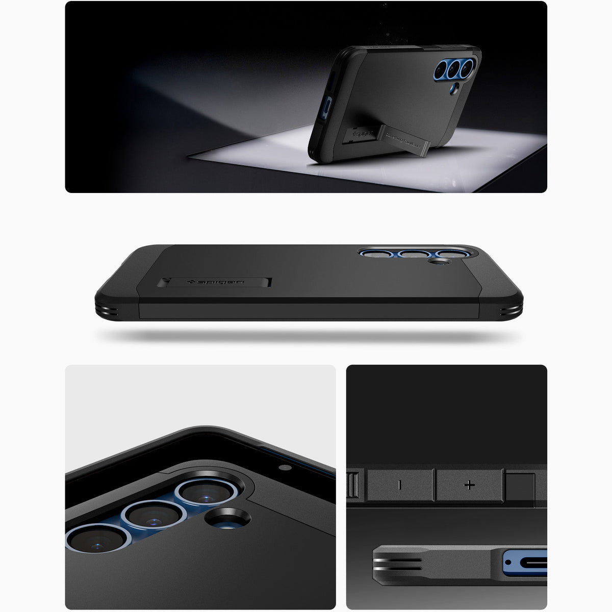 Handyhülle für Galaxy S25, Spigen Tough Armor Mag mit MagSafe, Schwarz