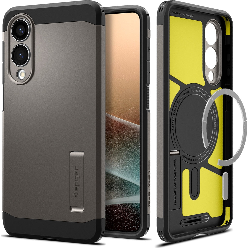 Handyhülle für Galaxy S25 Edge, Spigen Tough Armor Mag mit MagSafe, Rotguss