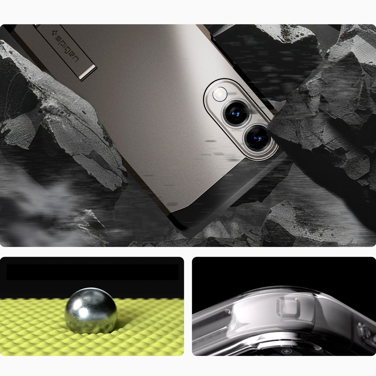Handyhülle für Galaxy S25 Edge, Spigen Tough Armor Mag mit MagSafe, Rotguss
