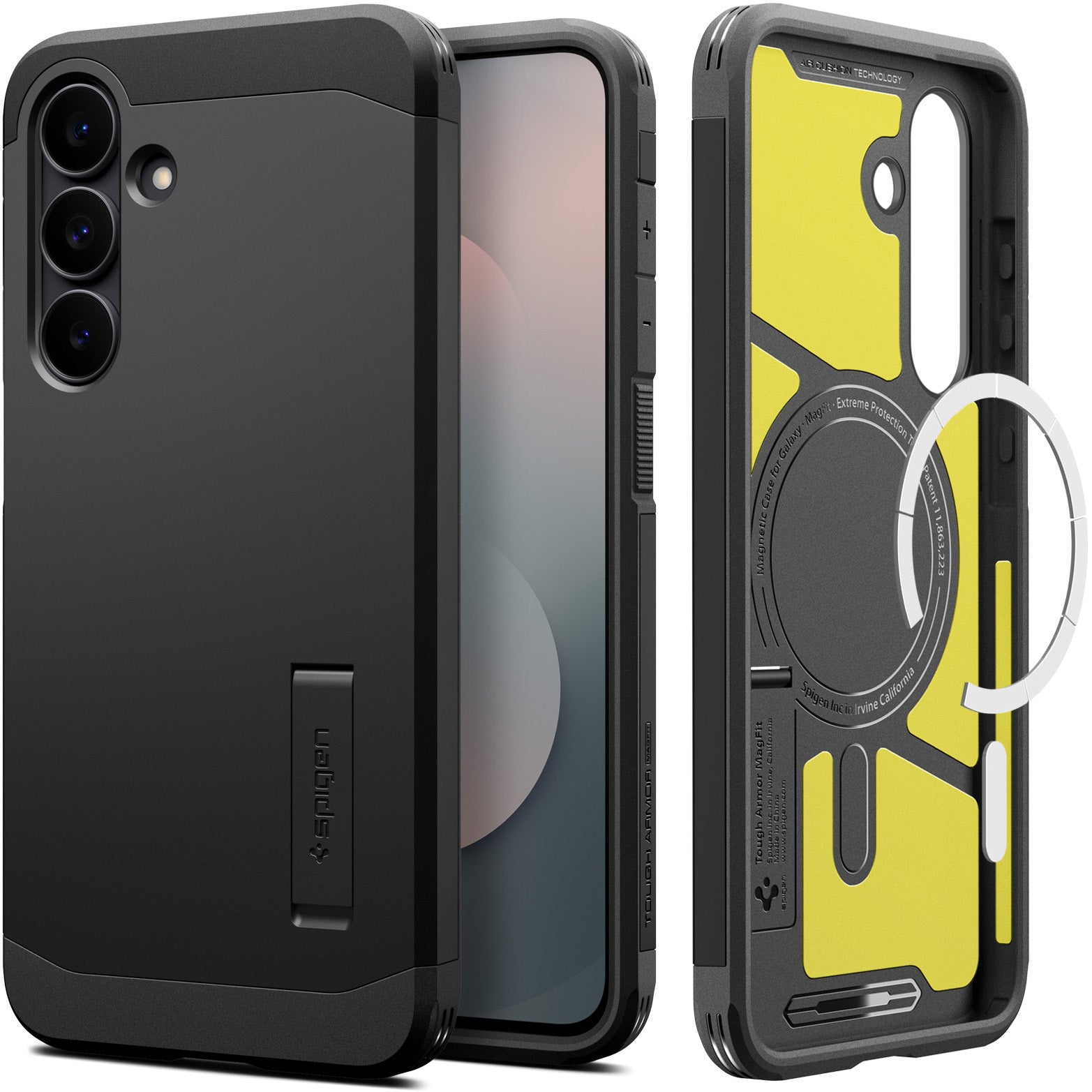 Handyhülle für Galaxy S25 FE, Spigen Tough Armor Mag mit MagSafe, Schwarz