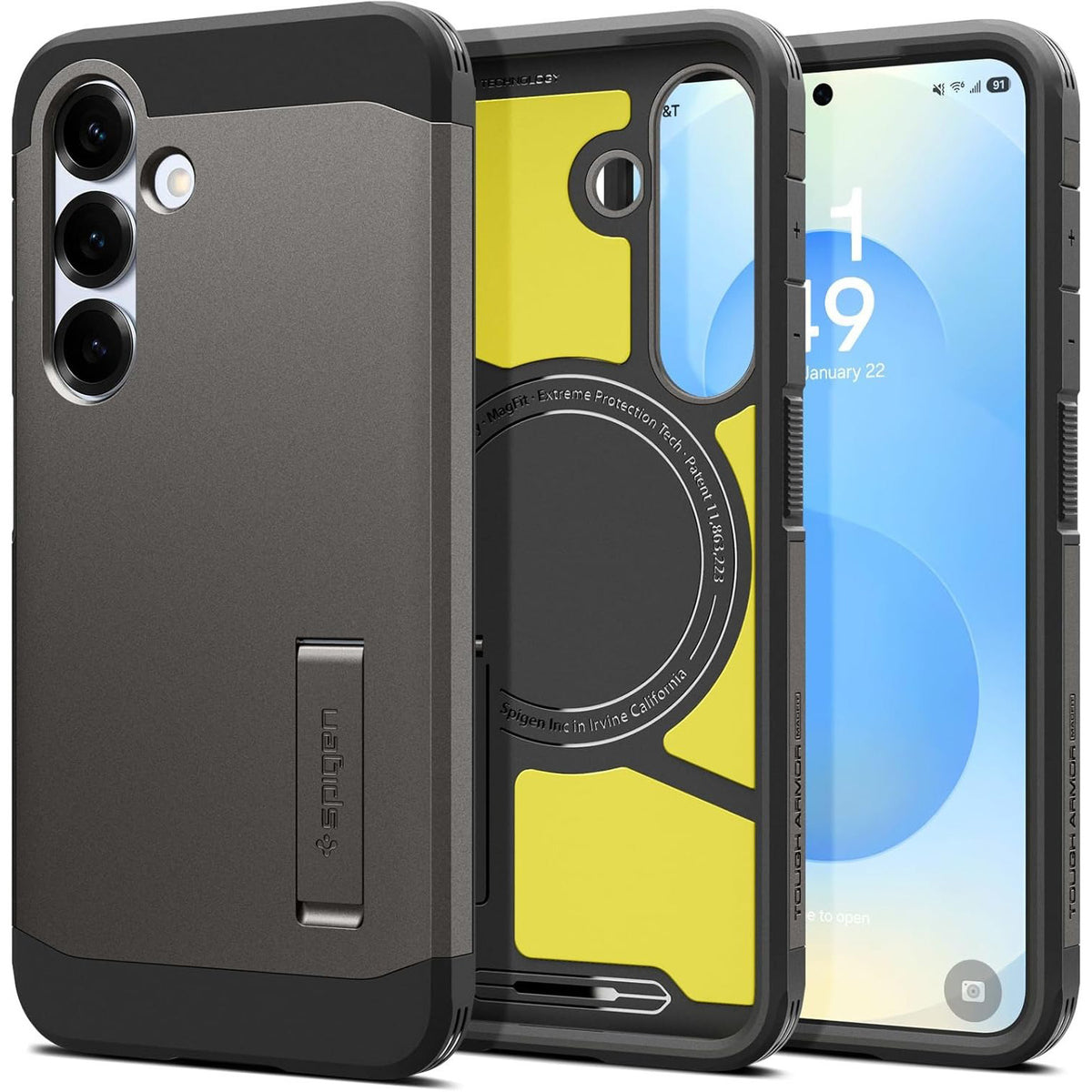 Handyhülle für Galaxy S25, Spigen Tough Armor Mag mit MagSafe, Rotguss