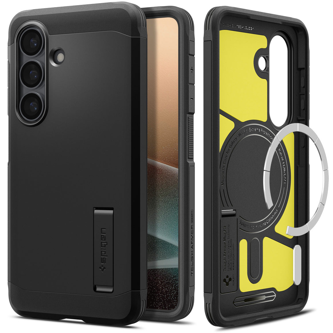 Handyhülle für Galaxy S26, Spigen Tough Armor Mag mit MagSafe, Schwarz