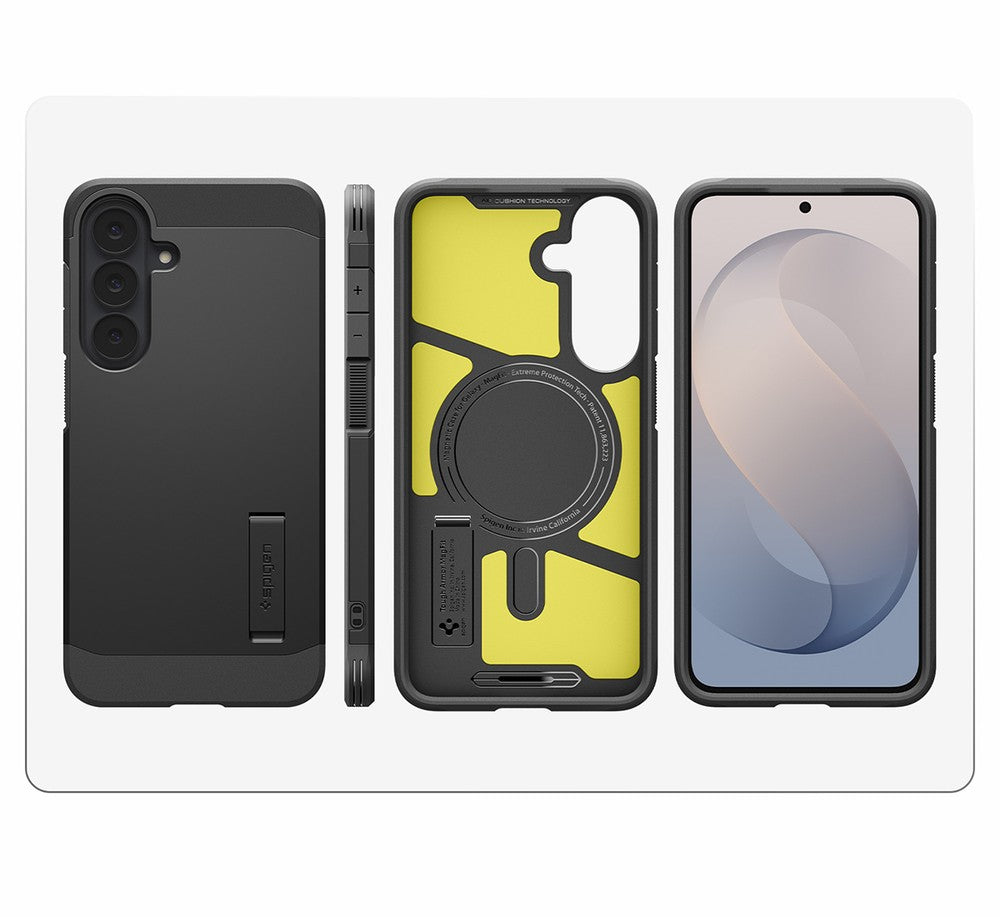 Handyhülle für Galaxy S26 FE, Spigen Tough Armor Mag mit MagSafe, Schwarz (6/16)