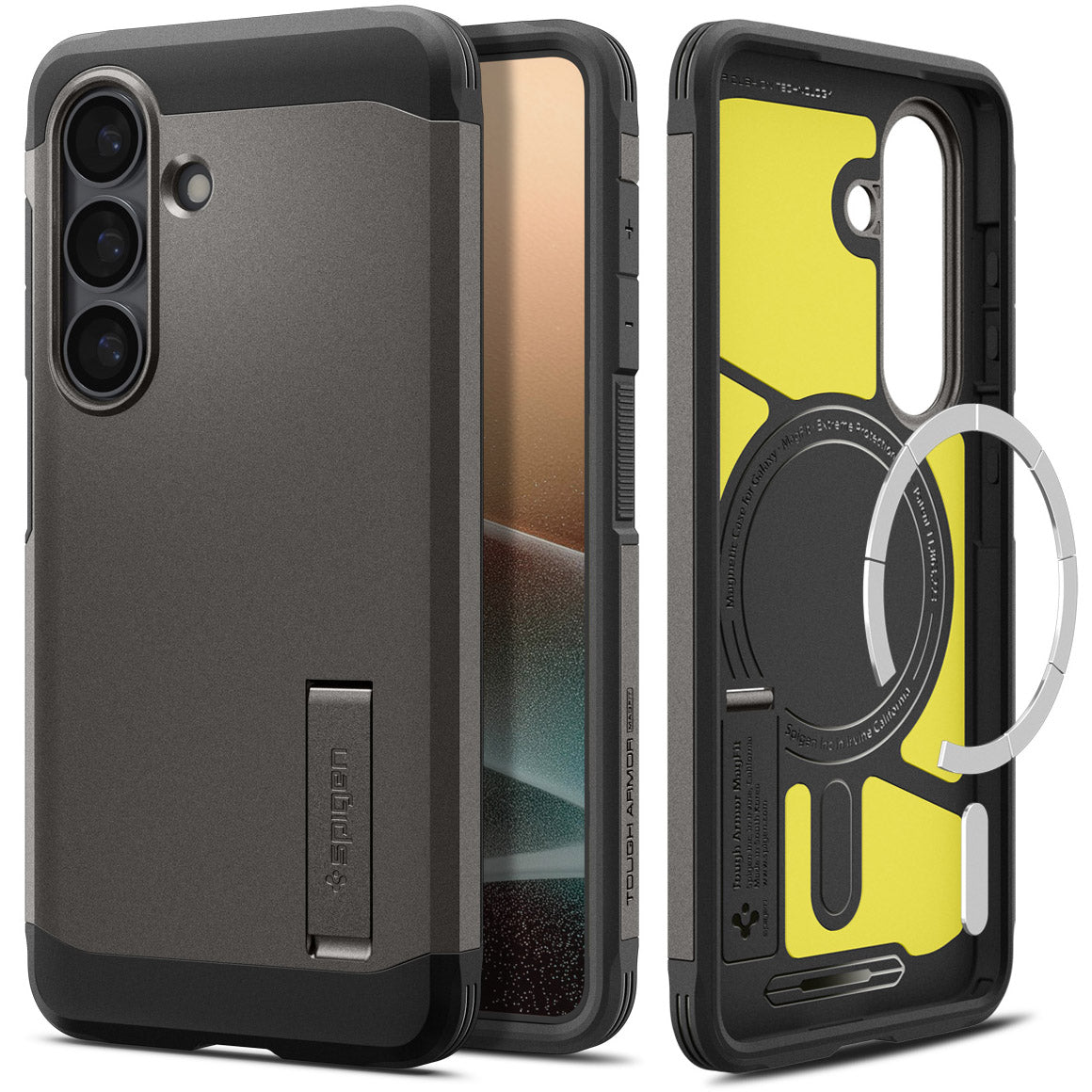 Handyhülle für Galaxy S26, Spigen Tough Armor Mag mit MagSafe, Grau