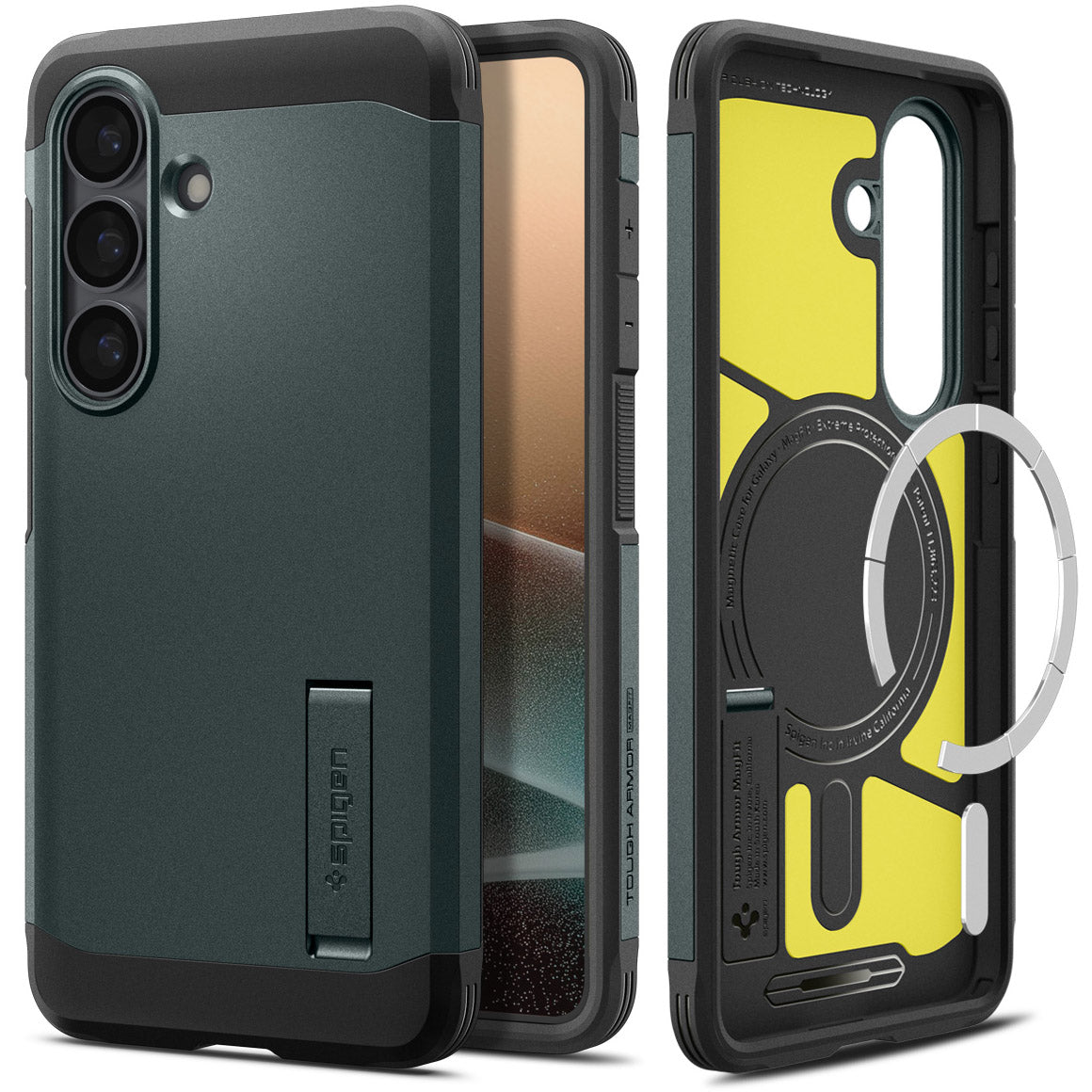 Handyhülle für Galaxy S26 Plus, Spigen Tough Armor Mag mit MagSafe, Grün