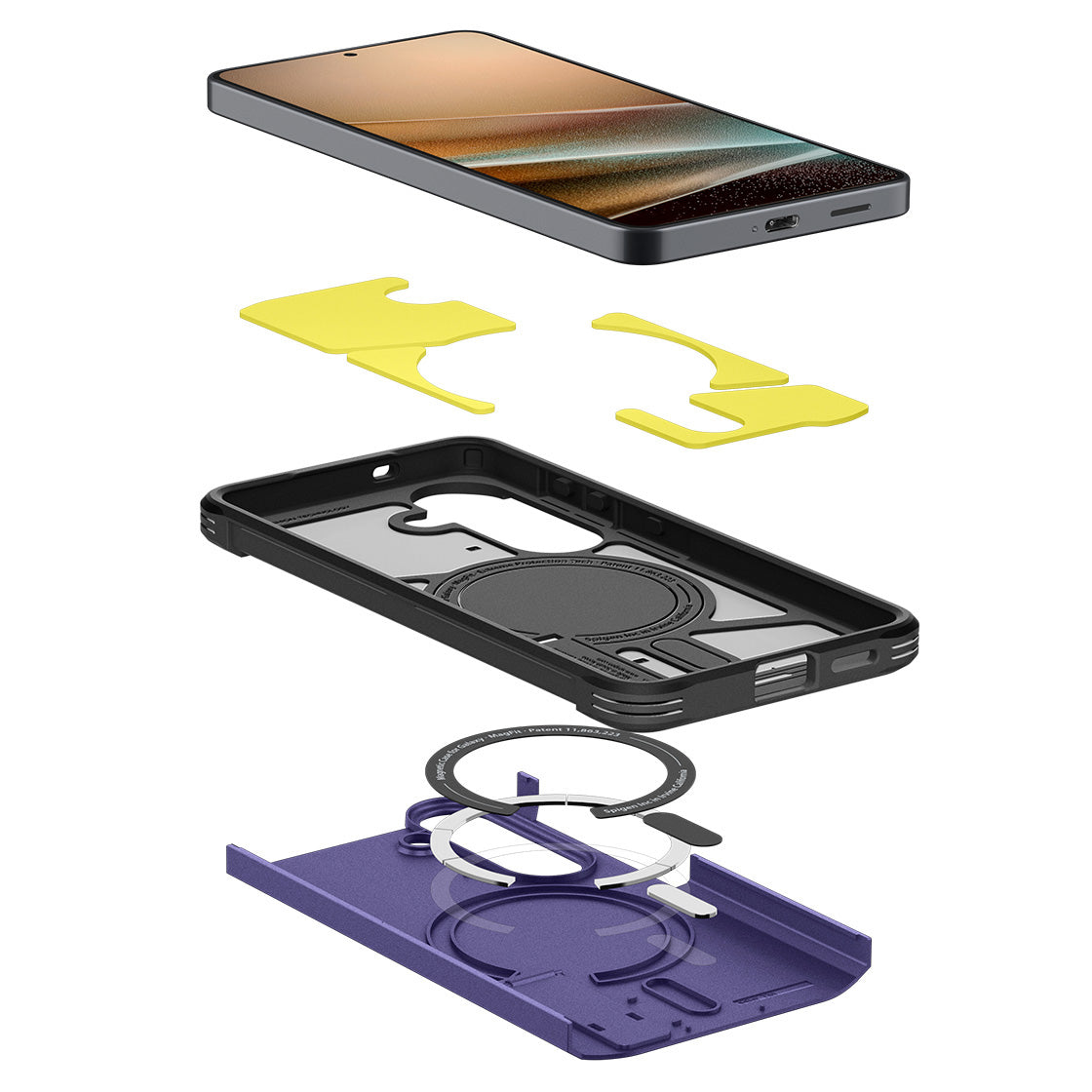 Handyhülle für Galaxy S26 Plus, Spigen Tough Armor Mag mit MagSafe, Violett